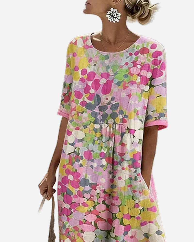 Vestido Midi Floral para Mujer | Suelto y Ligero