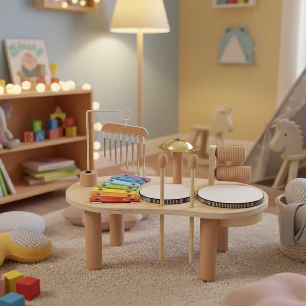 SonajeroWood – Set de instrumentos musicales de madera para bebés