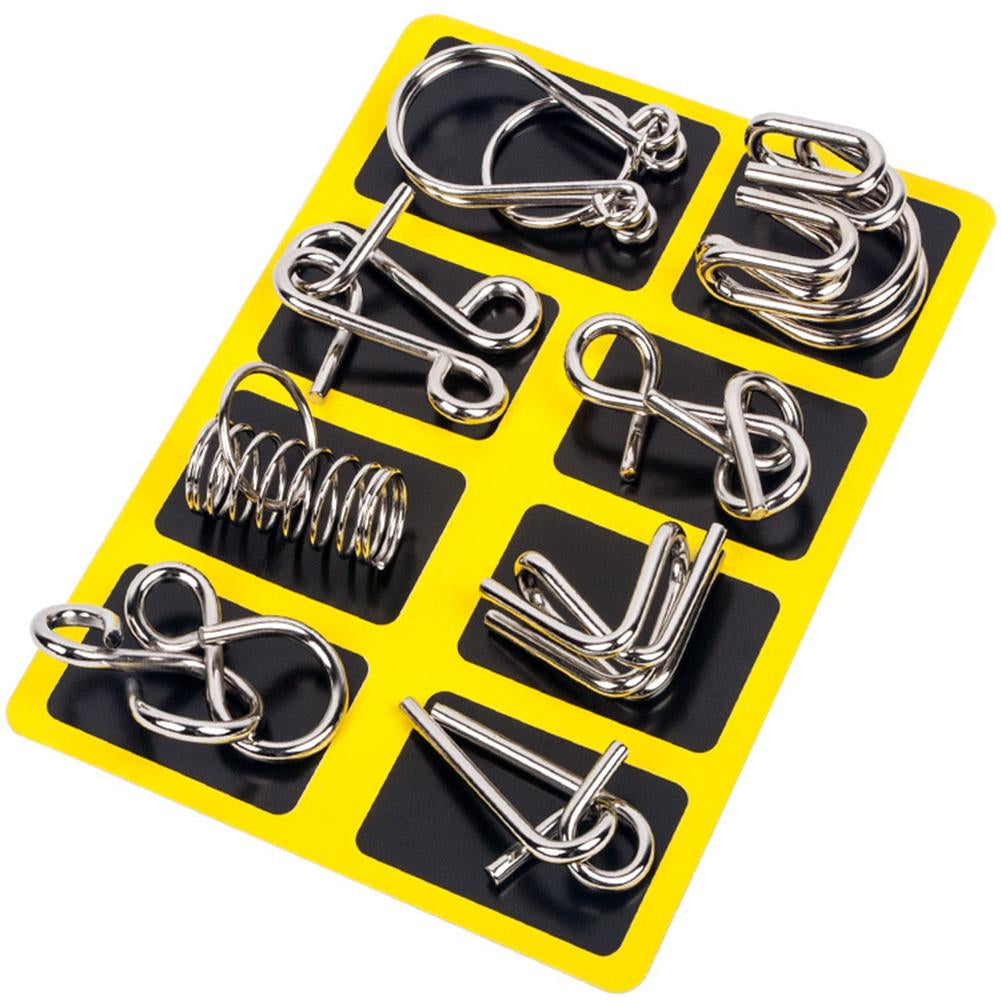 RingChallenge – Set de anillos metálicos rompecabezas para adultos