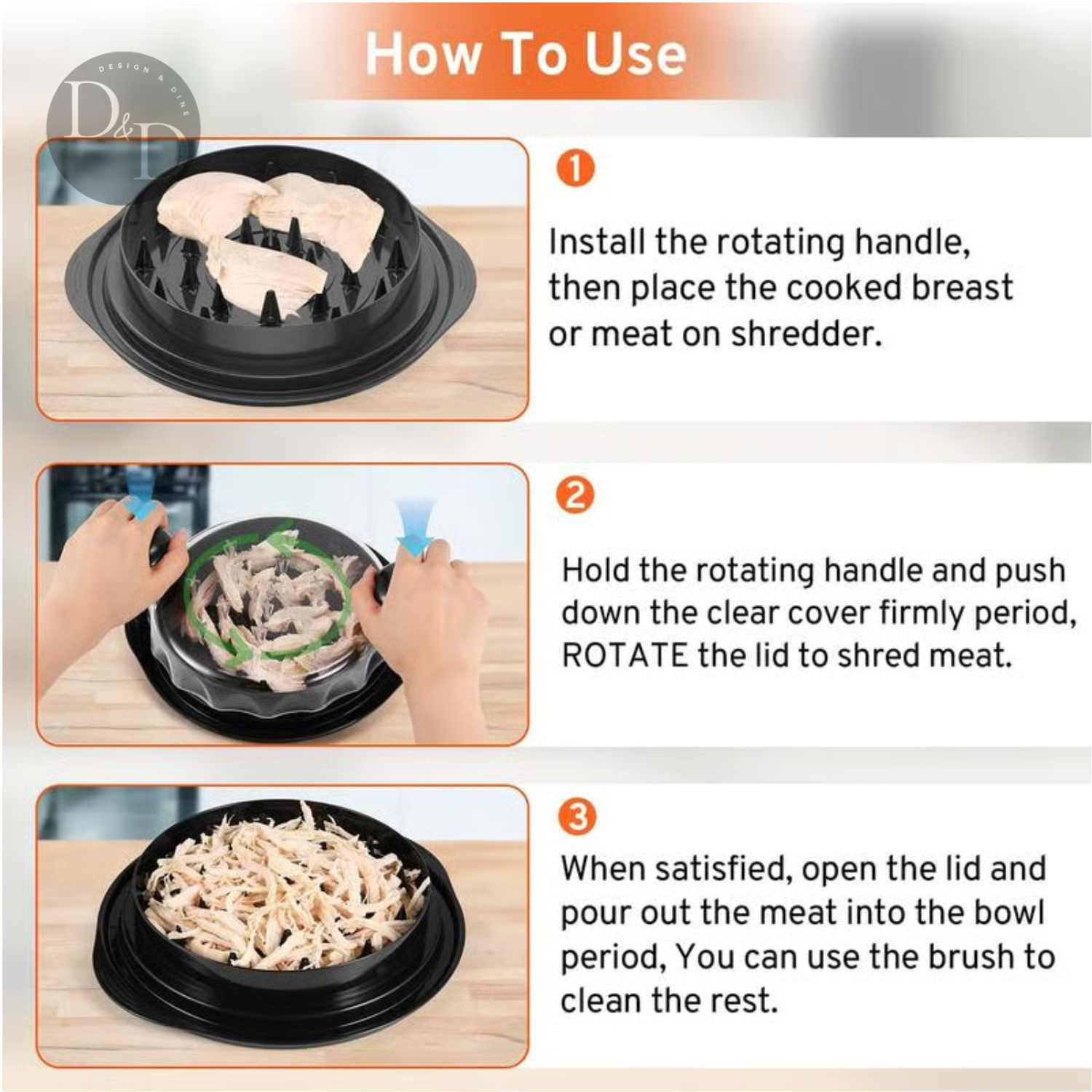 Featherease - ¡carne desmenuzada en segundos!