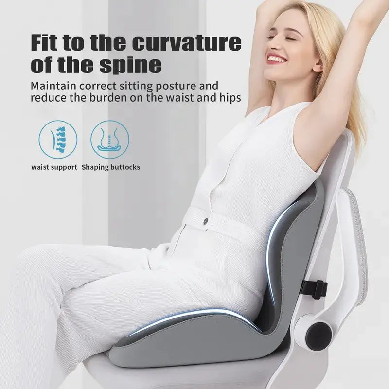 Ergonomisch kussen van traagschuim voor zitting en rugleuning