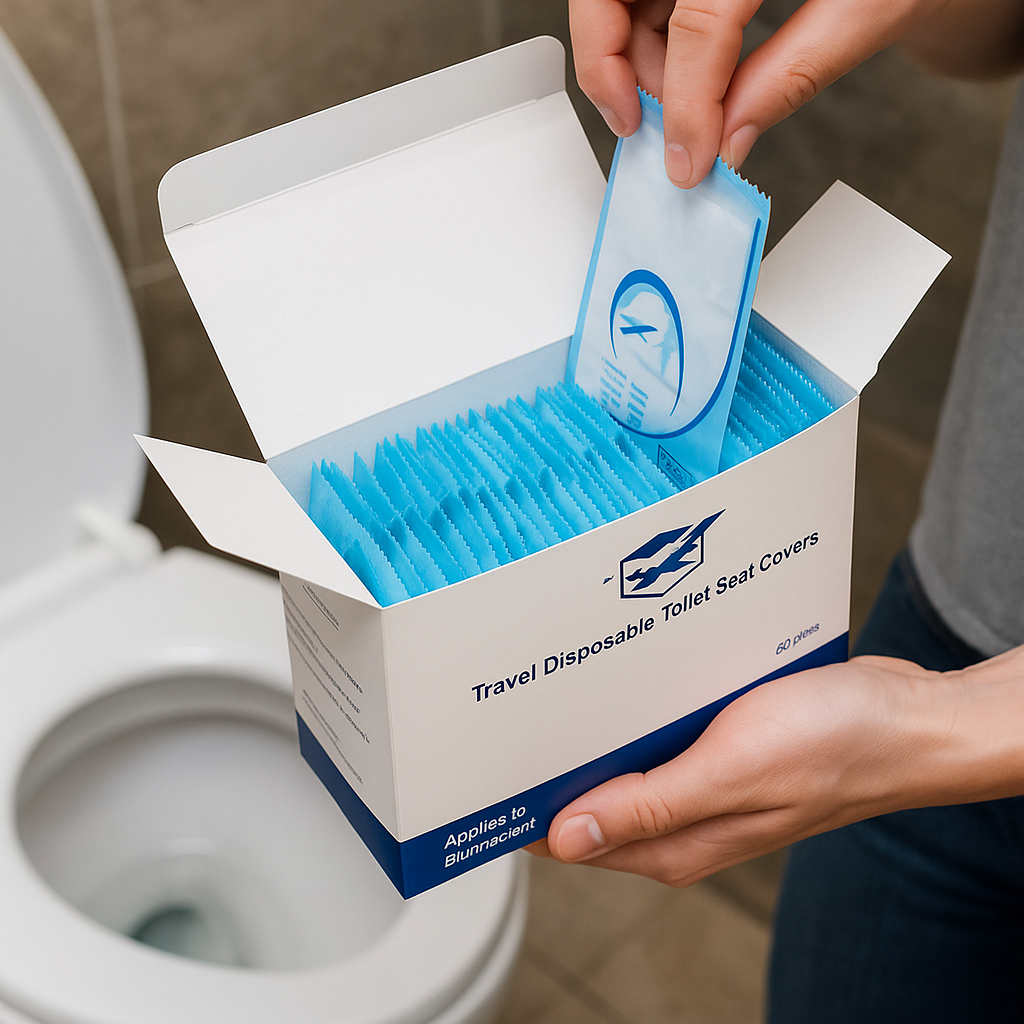 Cubiertas desechables para inodoro, higiénicas y portátiles