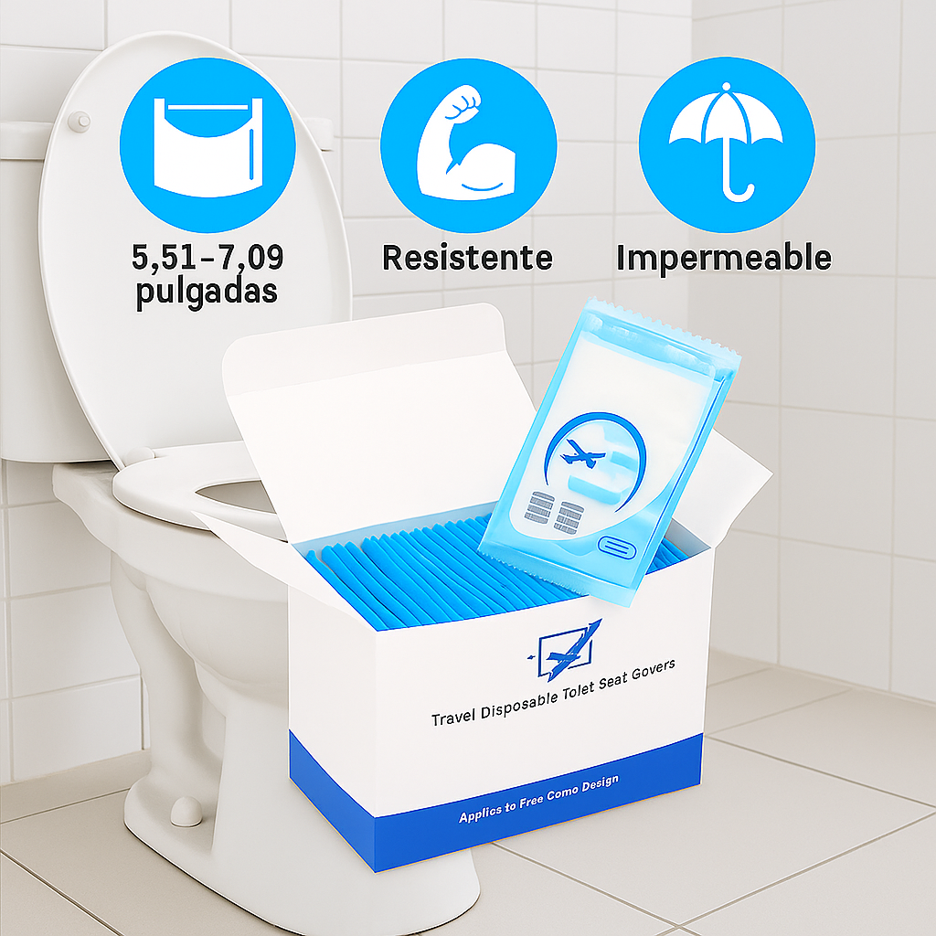 Cubiertas desechables para inodoro, higiénicas y portátiles