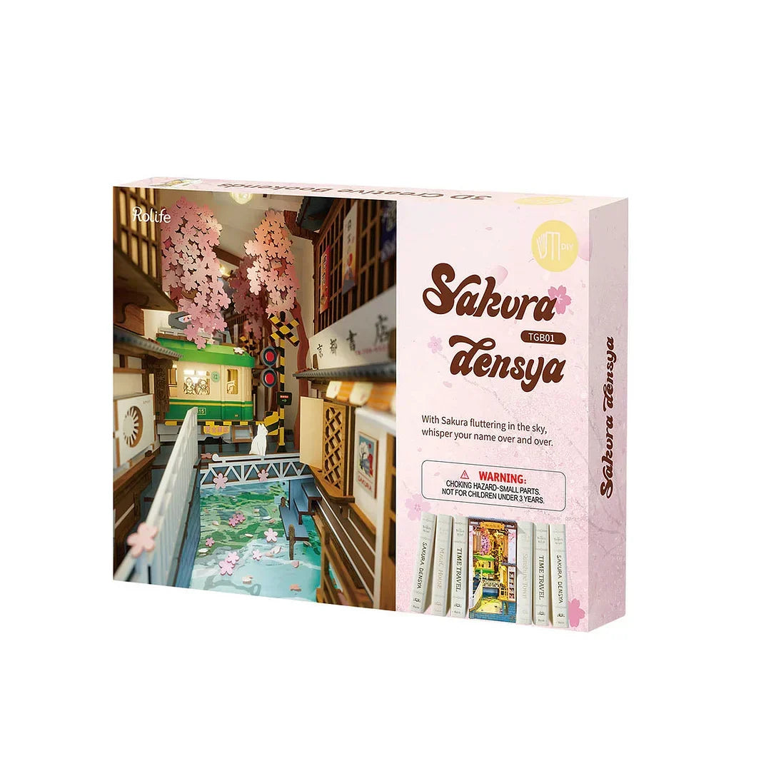 Maqueta Book Nook DIY Sakura Densya de 340 piezas con luz LED