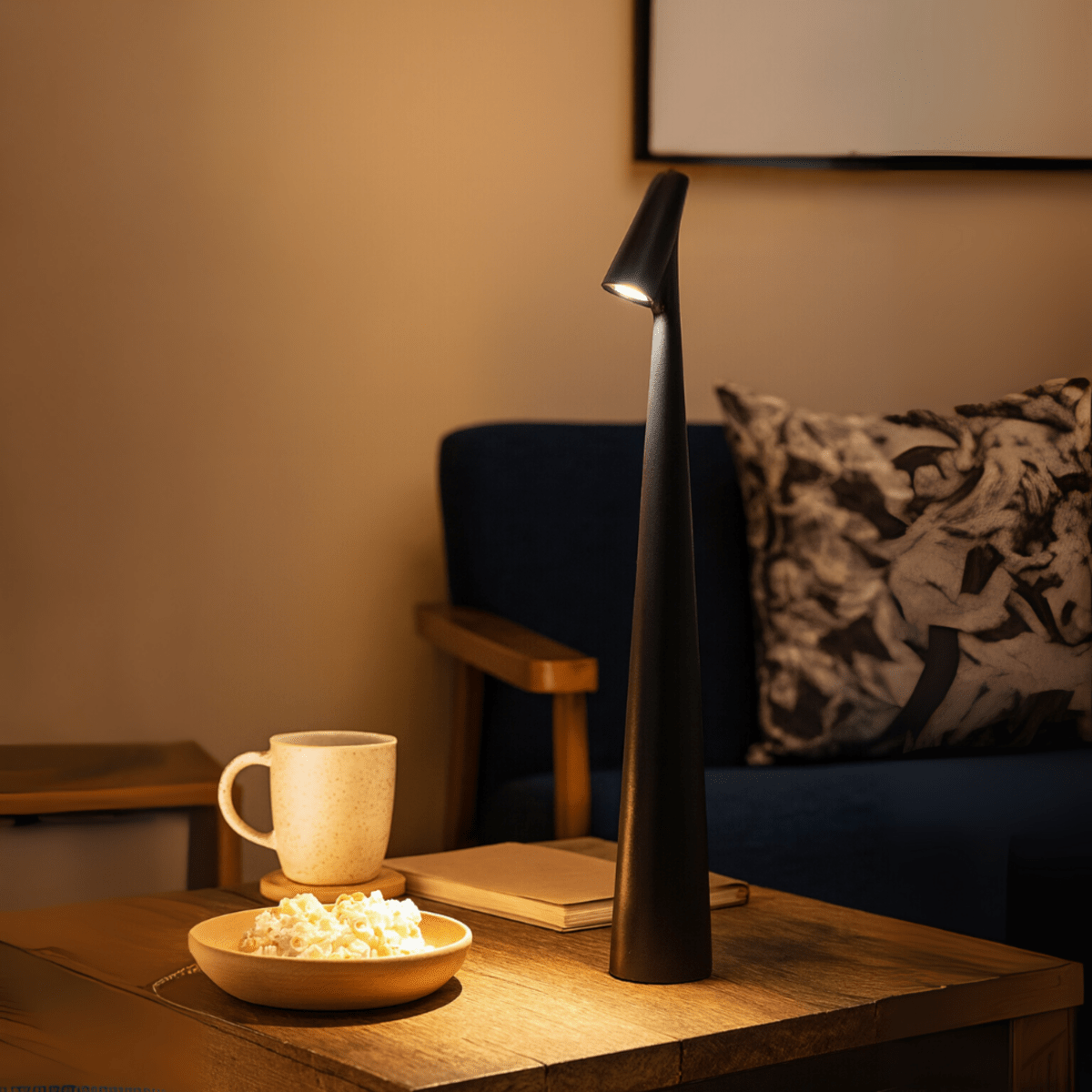 Lámpara de mesa de metal – Recargable y elegante para interiores y exteriores