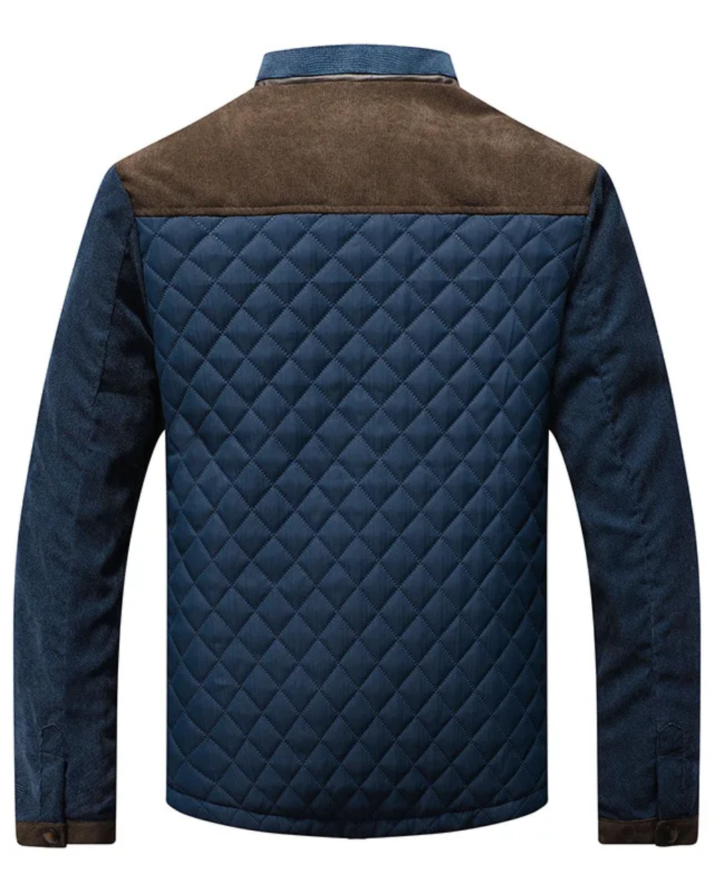 Chaqueta acolchada para hombre de algodón y poliéster con cuello alto