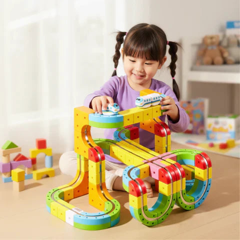 CuboRail DIY – Pista de construcción creativa para niños