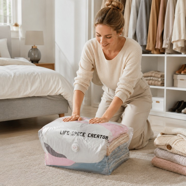 Bolsas de almacenamiento al vacío para ropa y ropa de cama