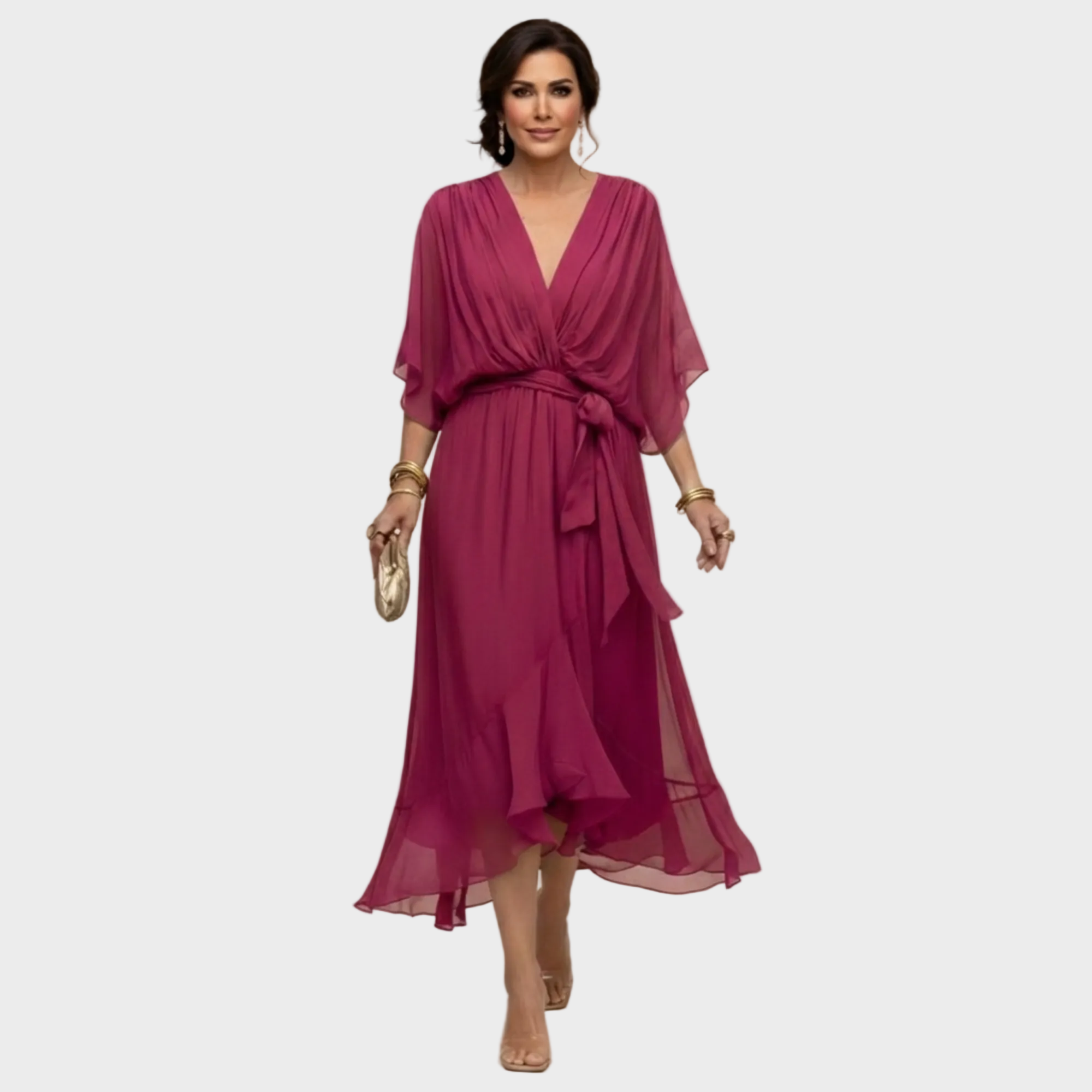 Vestido Fluido para Mujer | Escote en Forma de V