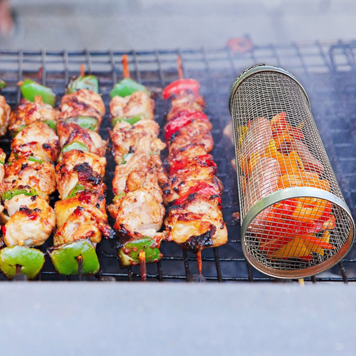 Cesta para BBQ - No más alimentos cayendo por la rejilla