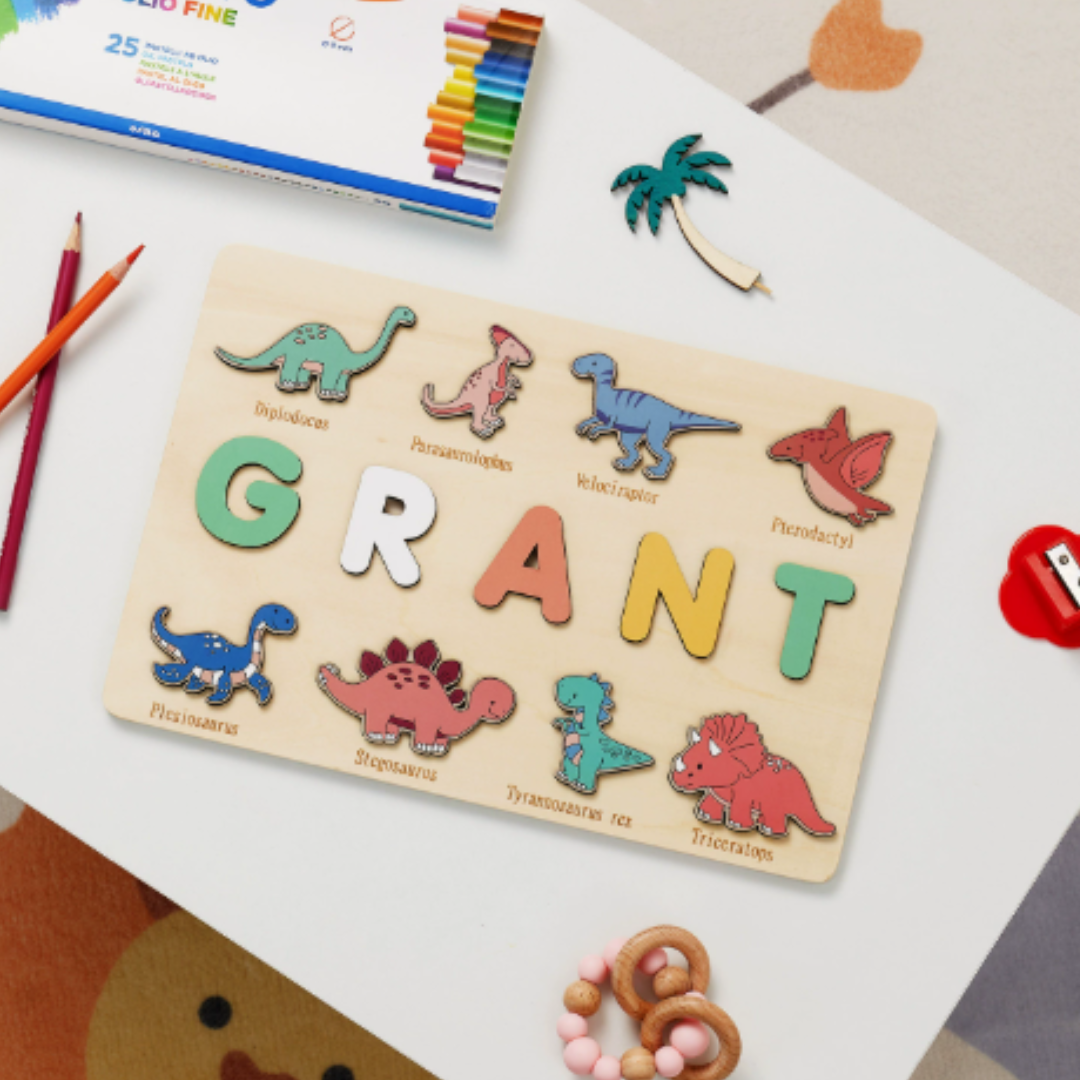 NomadWood – Puzle de madera personalizado con el nombre de tu hijo