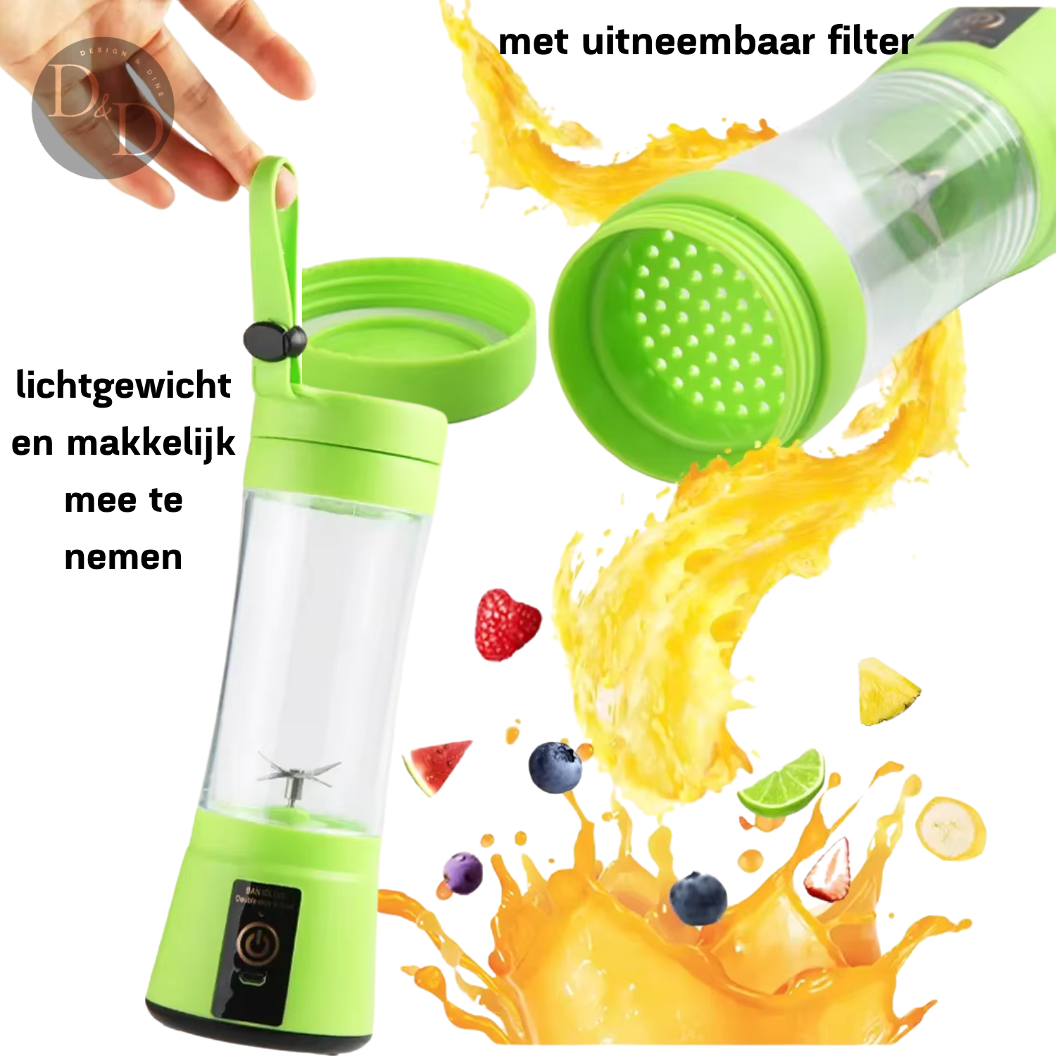 MixCup Pro - Vaso de batidora portátil recargable por USB