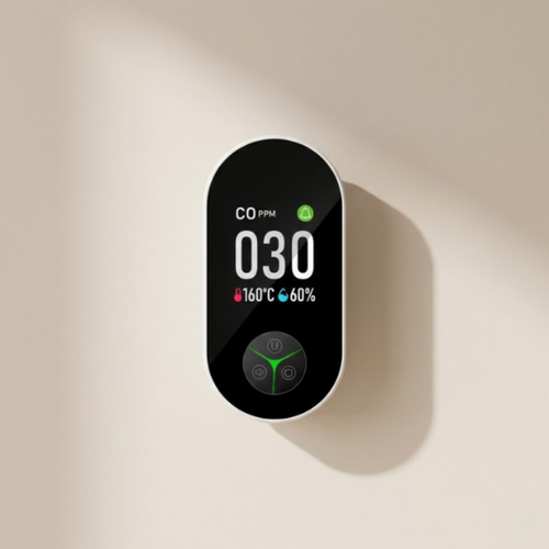 Detector de Monóxido de Carbono 3 en 1 con Pantalla de Temperatura y Humedad – Alarma de CO Conectable con Alerta de 85 dB, Pantalla LCD Color