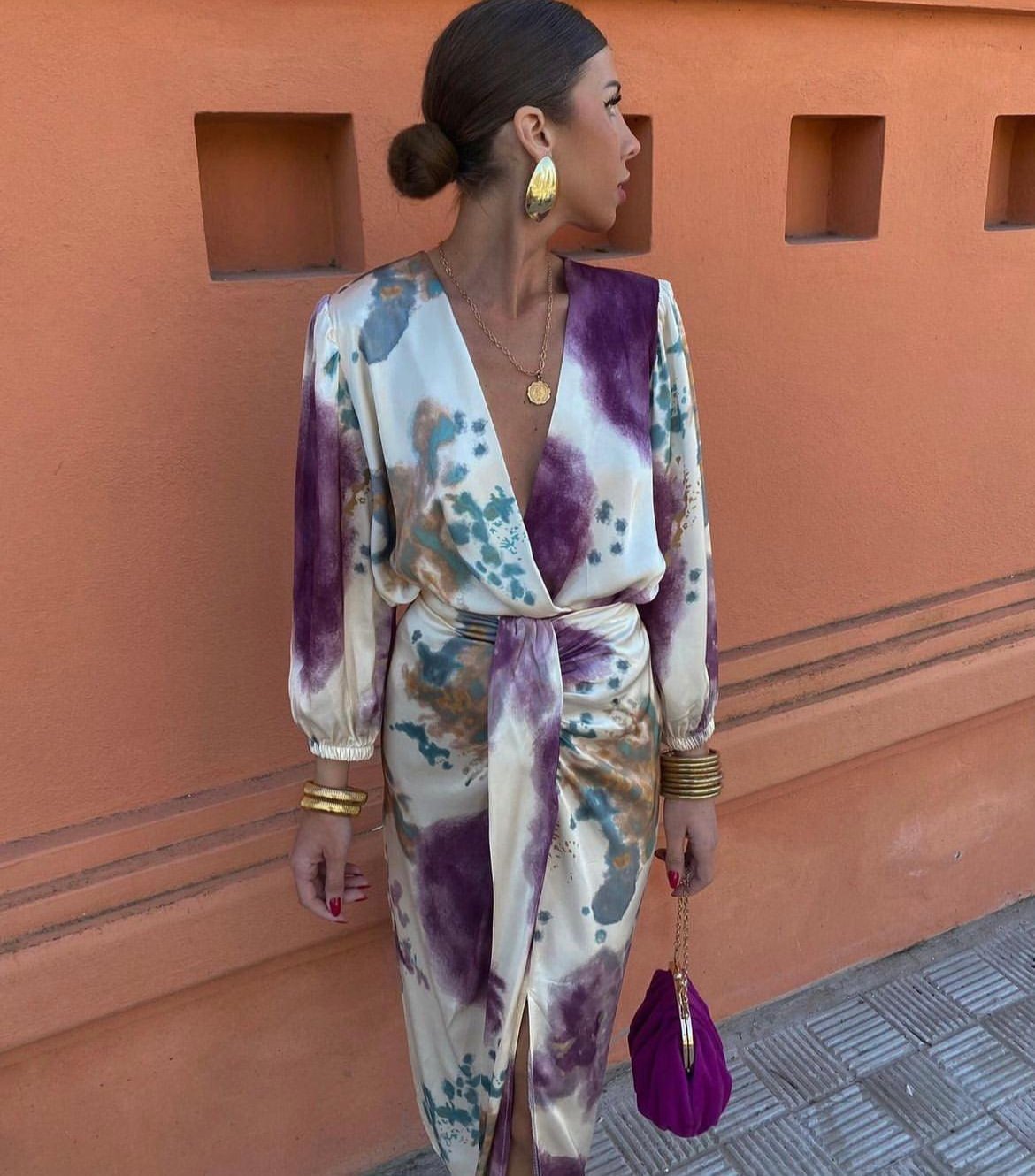 Vestido Midi para Mujer | Escote en V y Cinturón