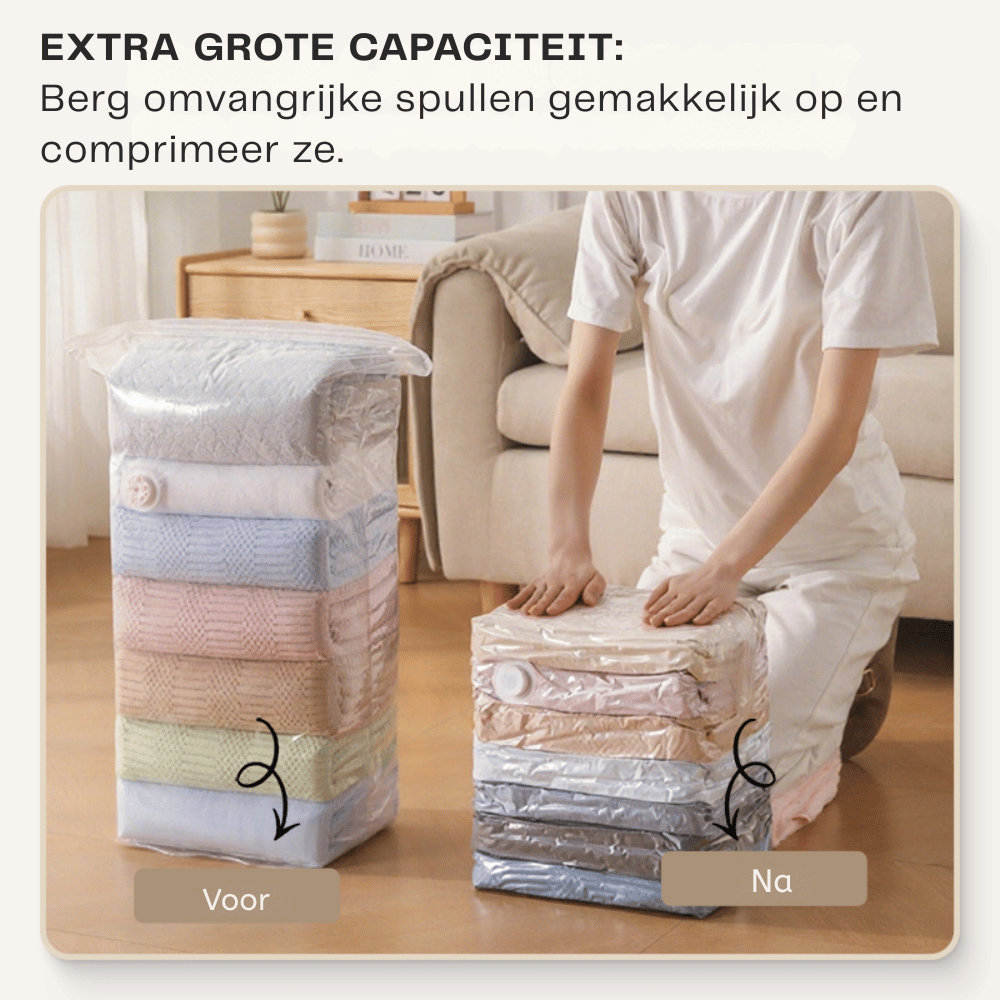 Bolsas de almacenamiento al vacío para ropa y ropa de cama