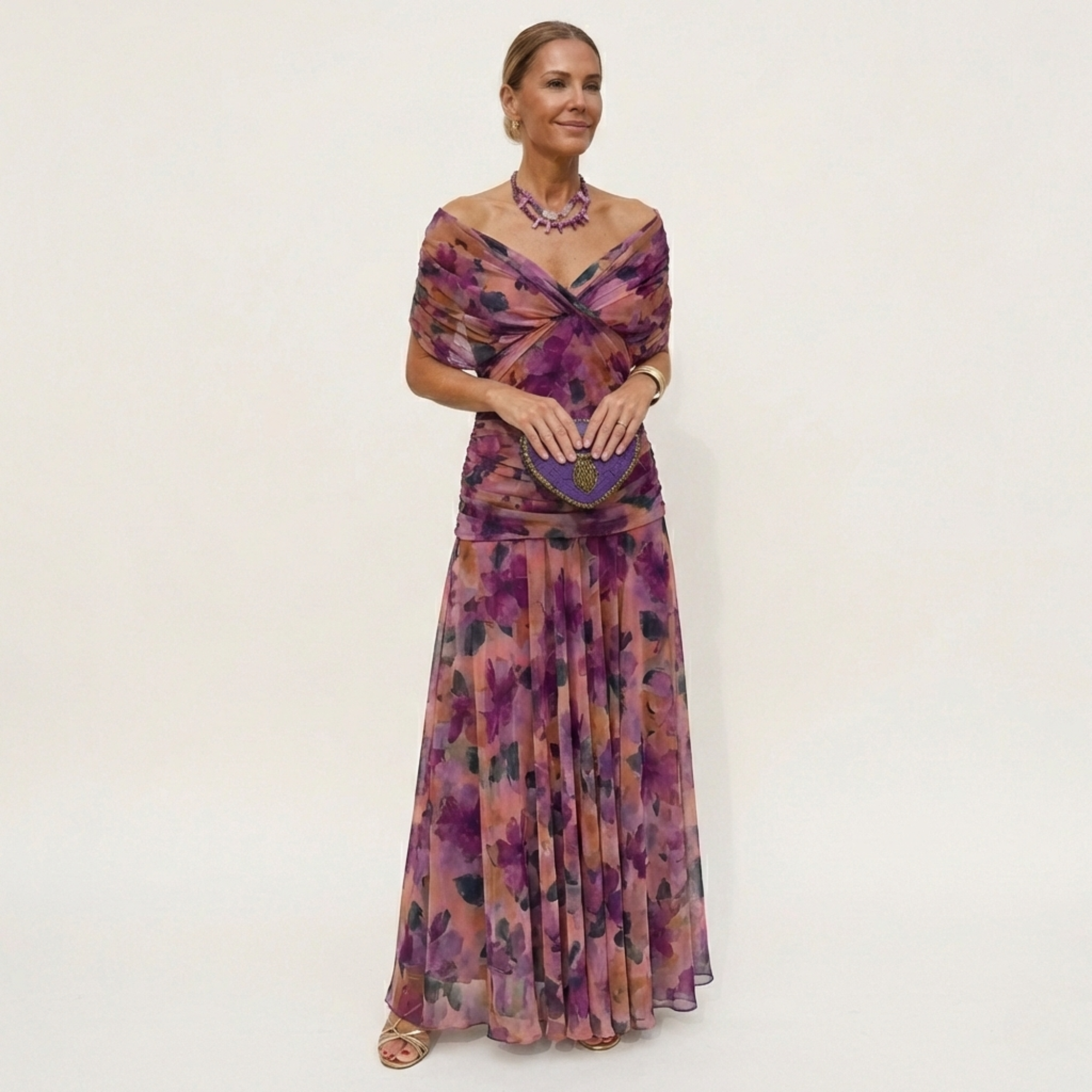 Vestido Largo para Mujer | Escote en V y Diseño Sofisticado