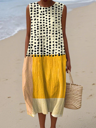 Vestido de Verano sin Mangas para Mujer | Estampado de Lunares