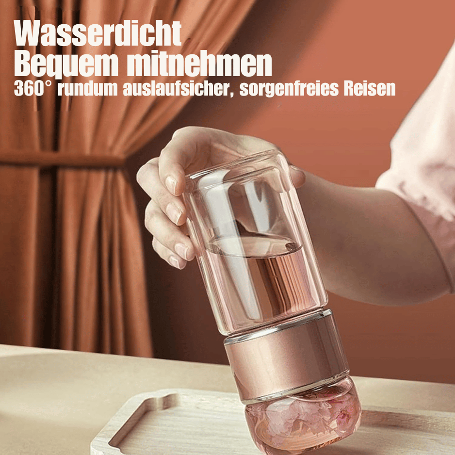 TéNGo - Botella de Vidrio con Infusor de Té