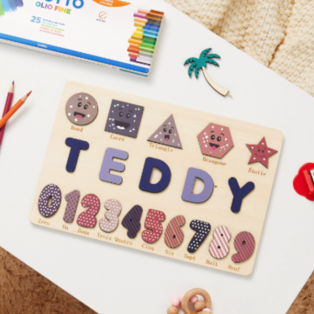 NomadWood – Puzle de madera personalizado con el nombre de tu hijo