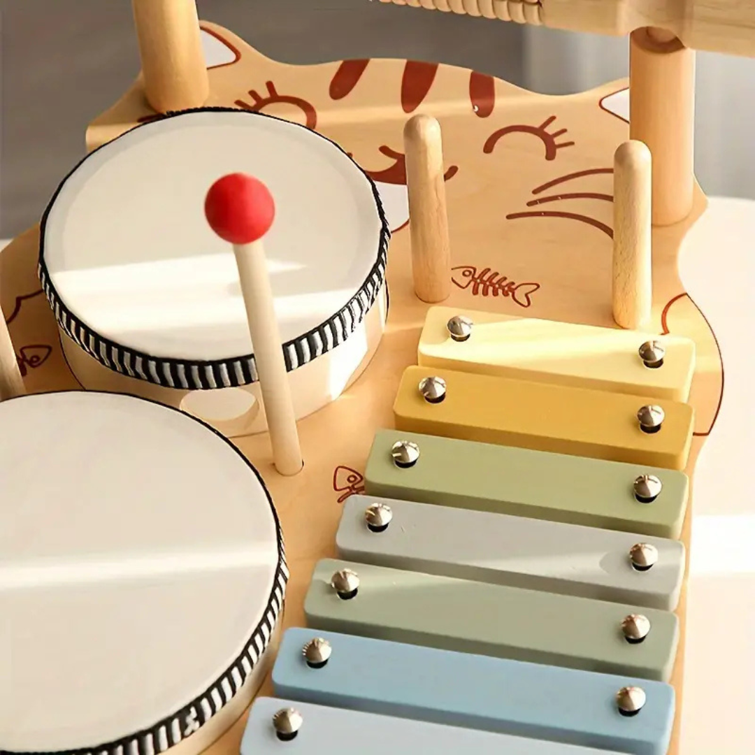 TamborWood – Batería de madera musical y educativa para niños pequeños