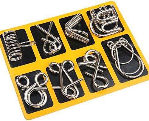 RingChallenge – Set de anillos metálicos rompecabezas para adultos