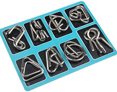 RingChallenge – Set de anillos metálicos rompecabezas para adultos