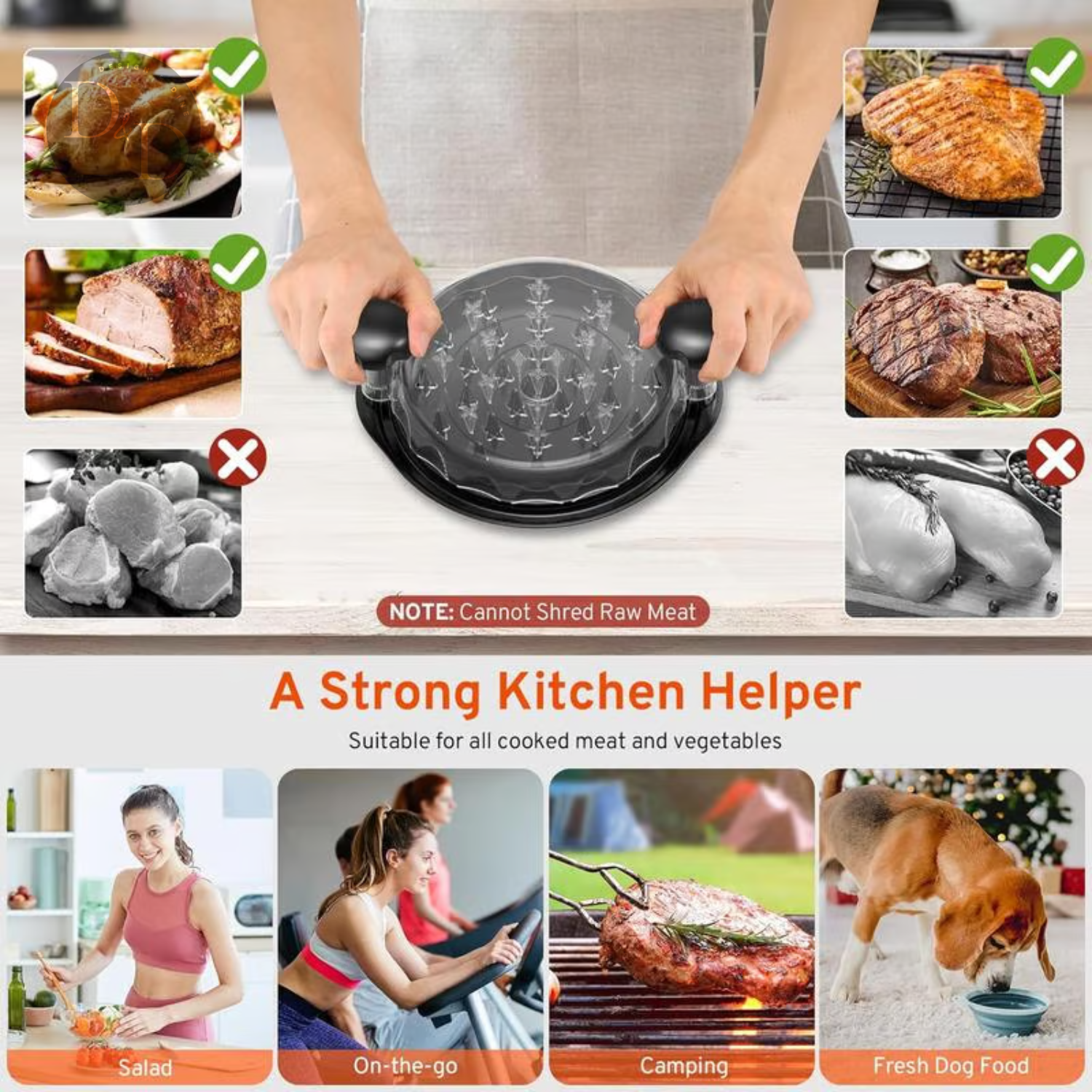 Featherease - ¡carne desmenuzada en segundos!