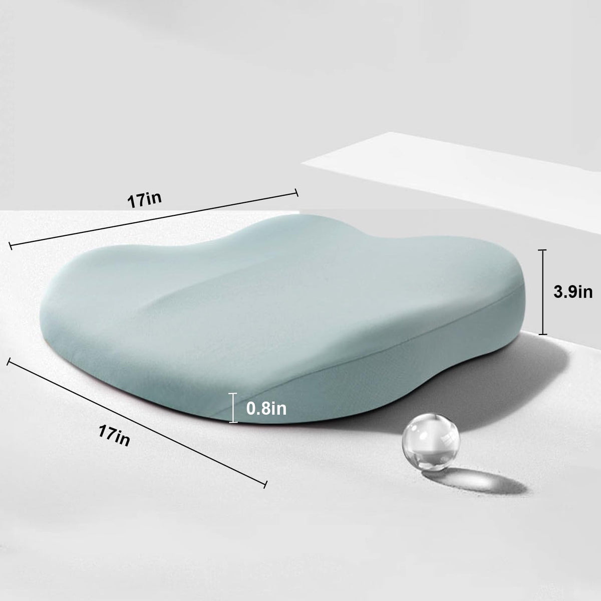 Coussin rehausseur de voiture ergonomique en mousse à mémoire de forme +7,6 cm