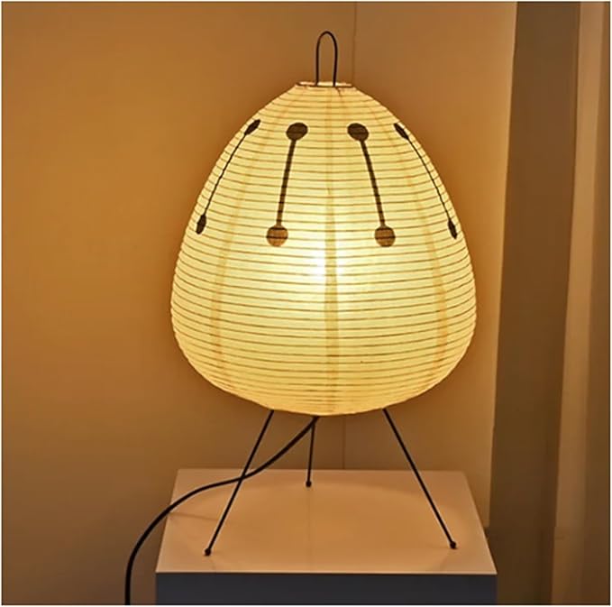 Lámpara de mesa de papel de arroz diseño retro japonés