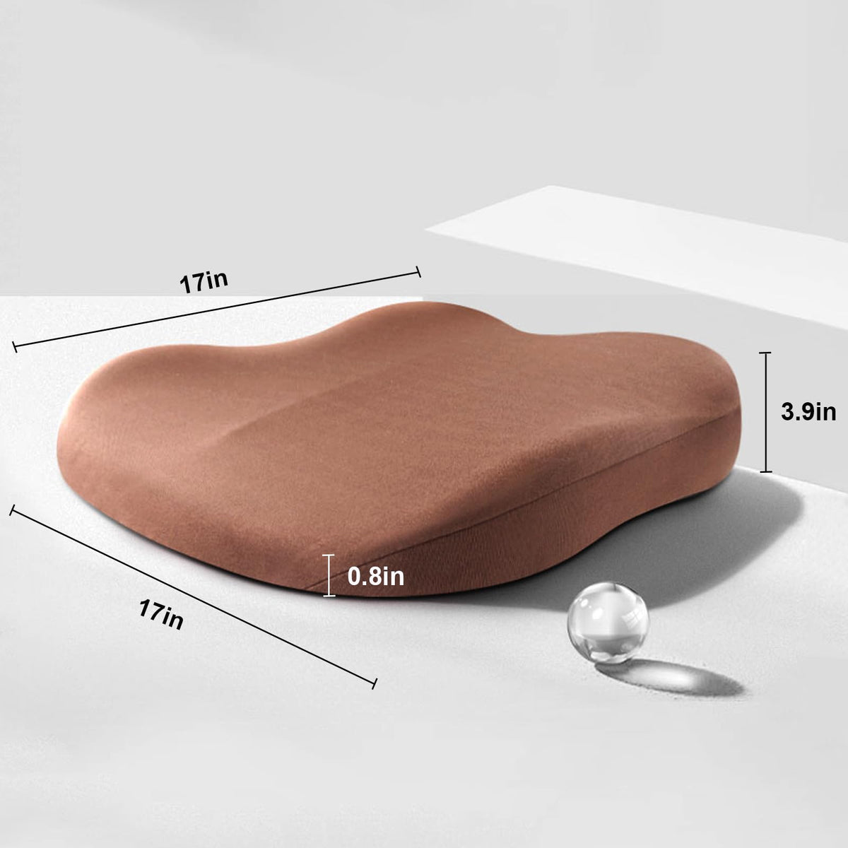 Coussin rehausseur de voiture ergonomique en mousse à mémoire de forme +7,6 cm