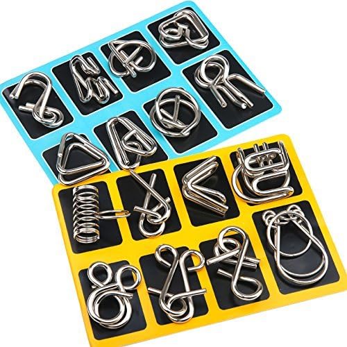 RingChallenge – Set de anillos metálicos rompecabezas para adultos