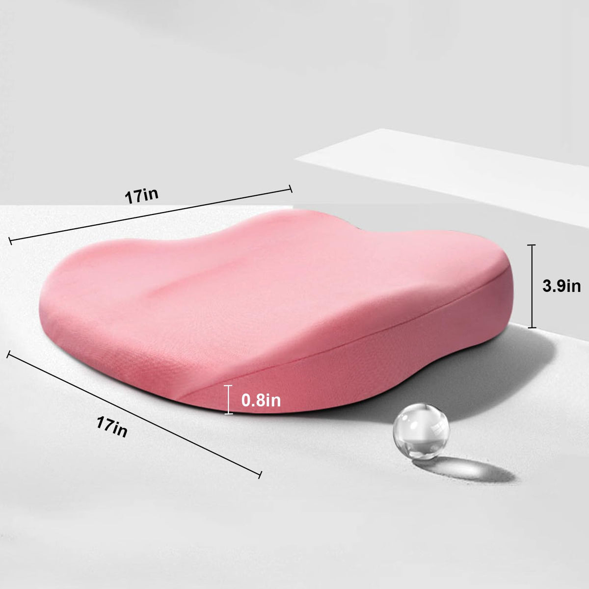 Coussin rehausseur de voiture ergonomique en mousse à mémoire de forme +7,6 cm