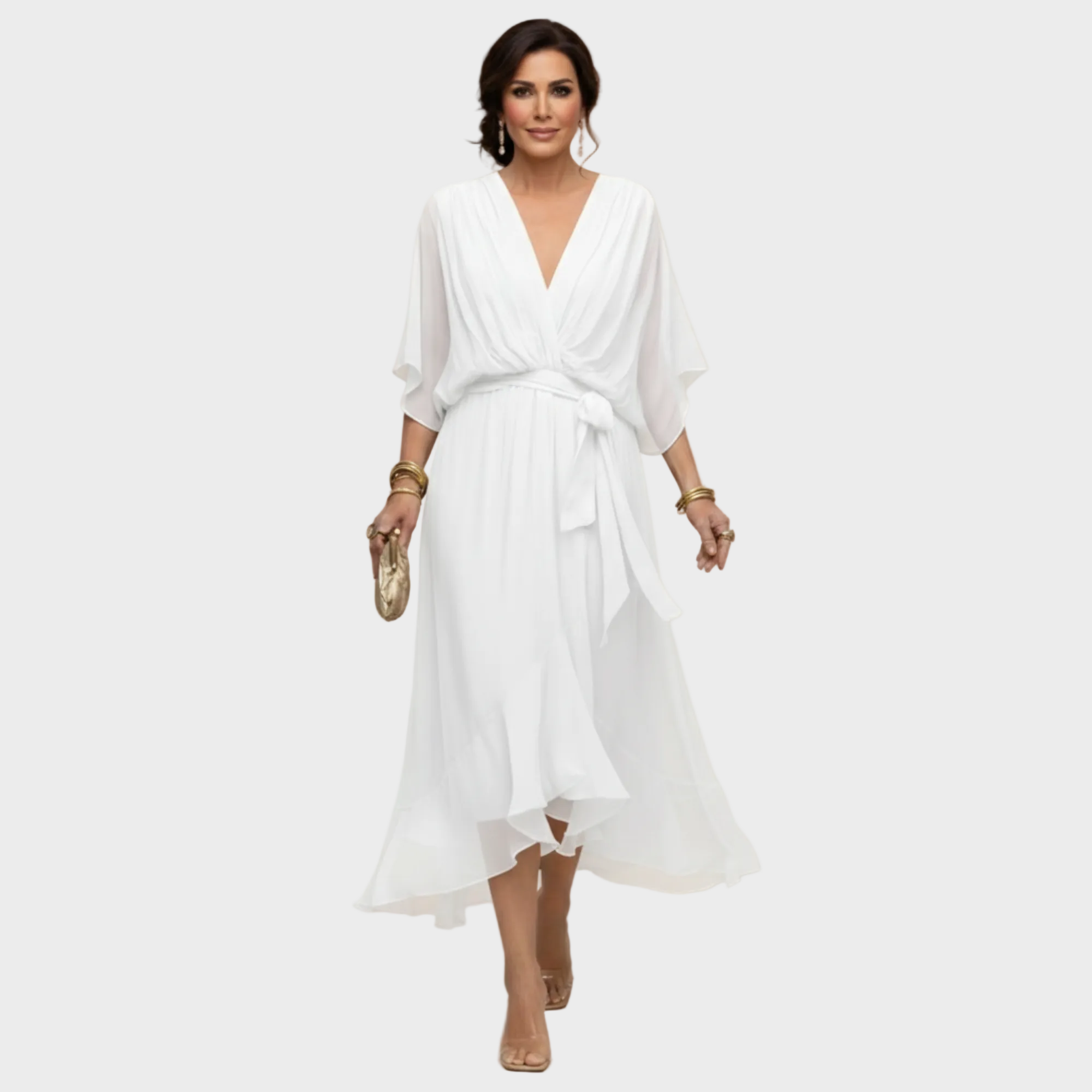 Vestido Fluido para Mujer | Escote en Forma de V