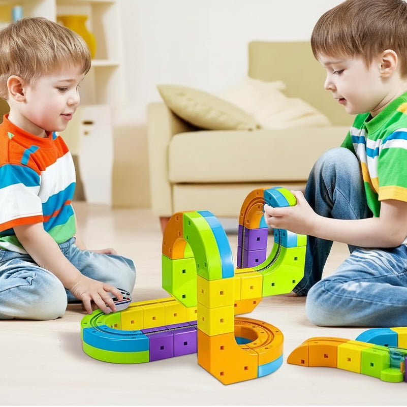 CuboRail DIY – Pista de construcción creativa para niños