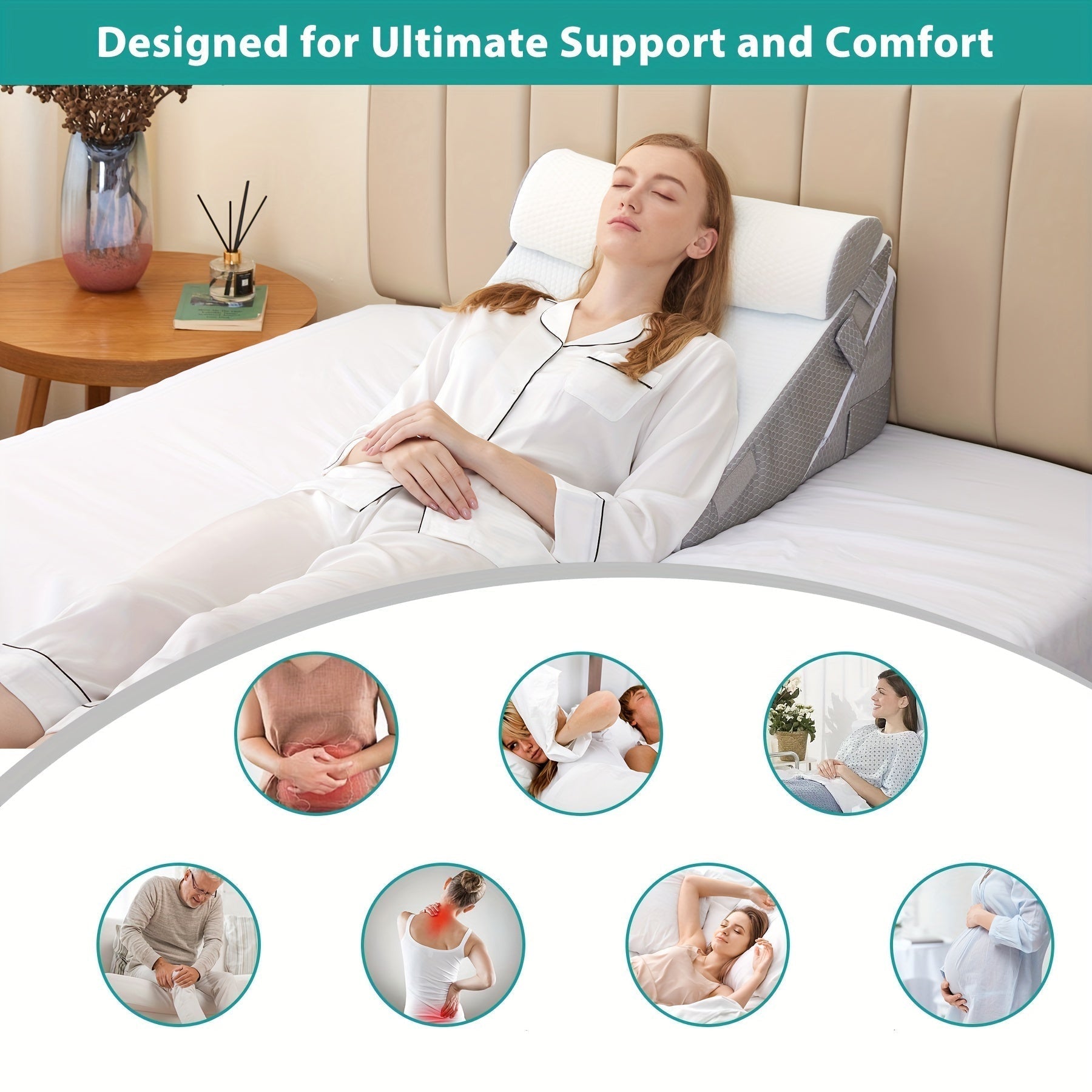 Cojín en Cuña Ajustable RelaxPlus – Comodidad y Soporte para la Recuperación
