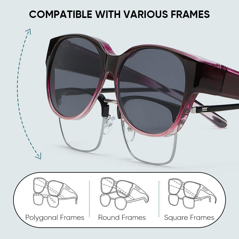 Gafas de Sol Superpuestas Polarizadas UV400 Diseño Cat-Eye para Hombre y Mujer