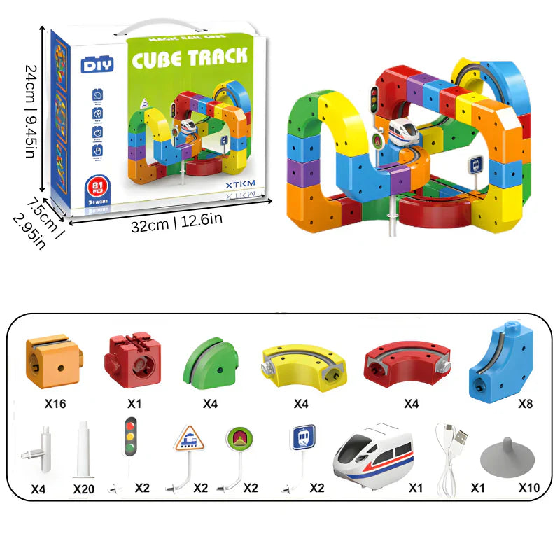 CuboRail DIY – Pista de construcción creativa para niños