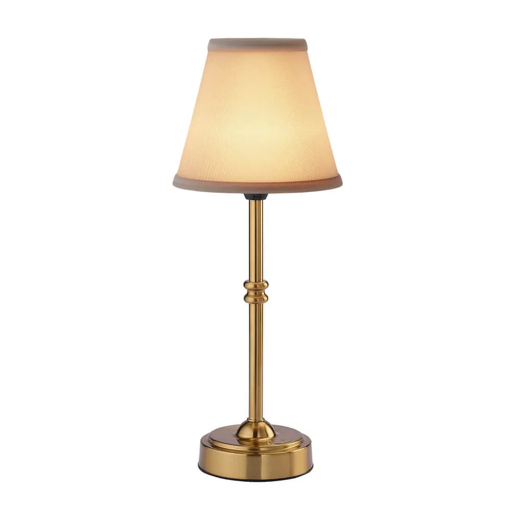 Lámpara de Mesa LED con Pantalla de Tela Inalámbrica