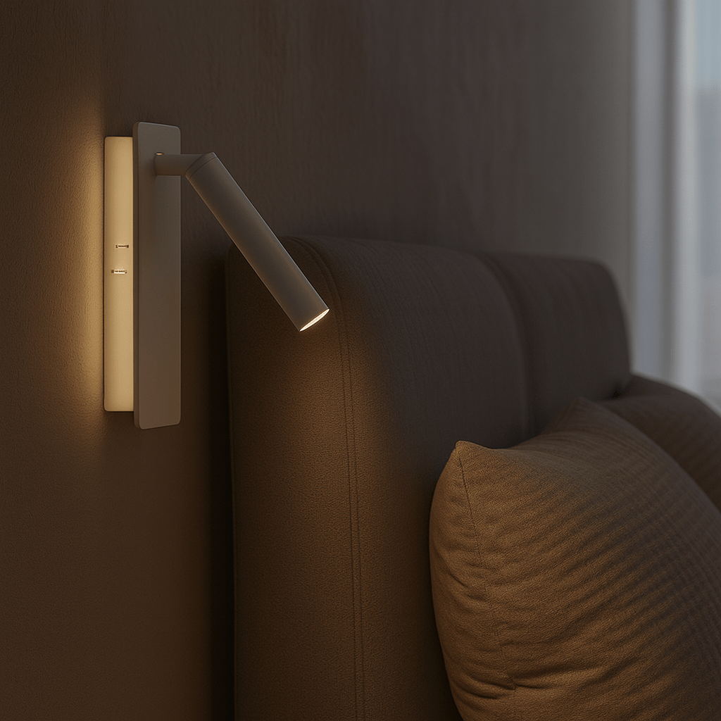 Draaibare LED-leeslamp met sfeerverlichting voor de slaapkamer