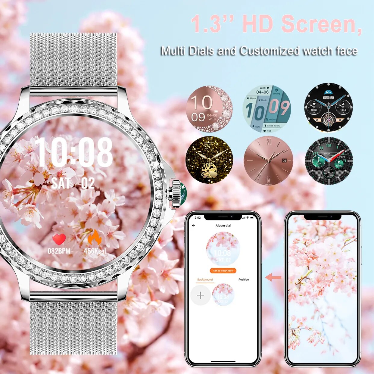 Hermoso Reloj Inteligente Multifuncional para Mujeres