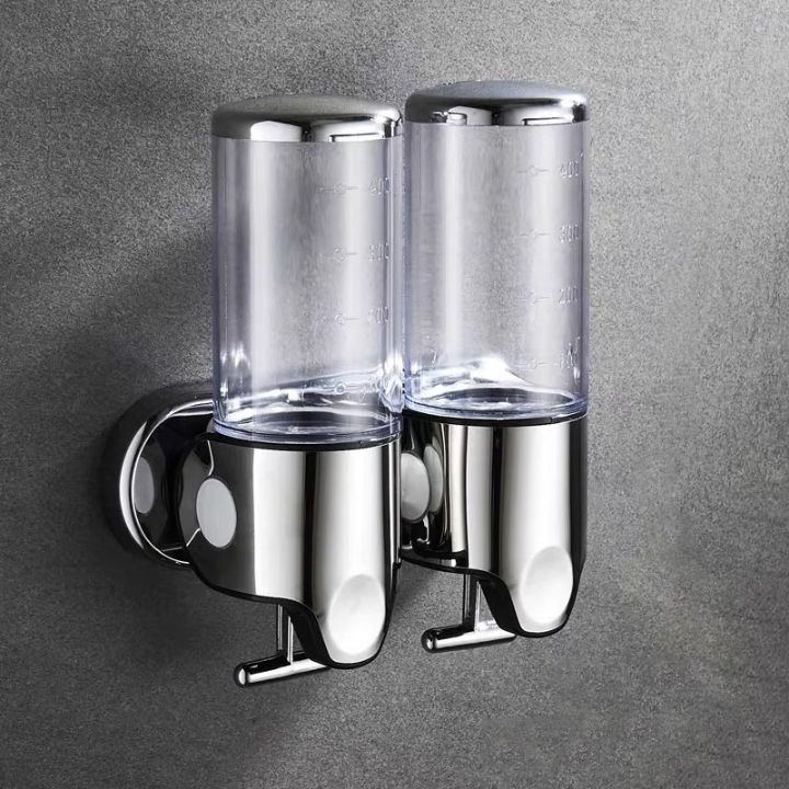 SOAPFORT – Dispensador de jabón de alta calidad, montado en la pared, con un elegante diseño de acero inoxidable