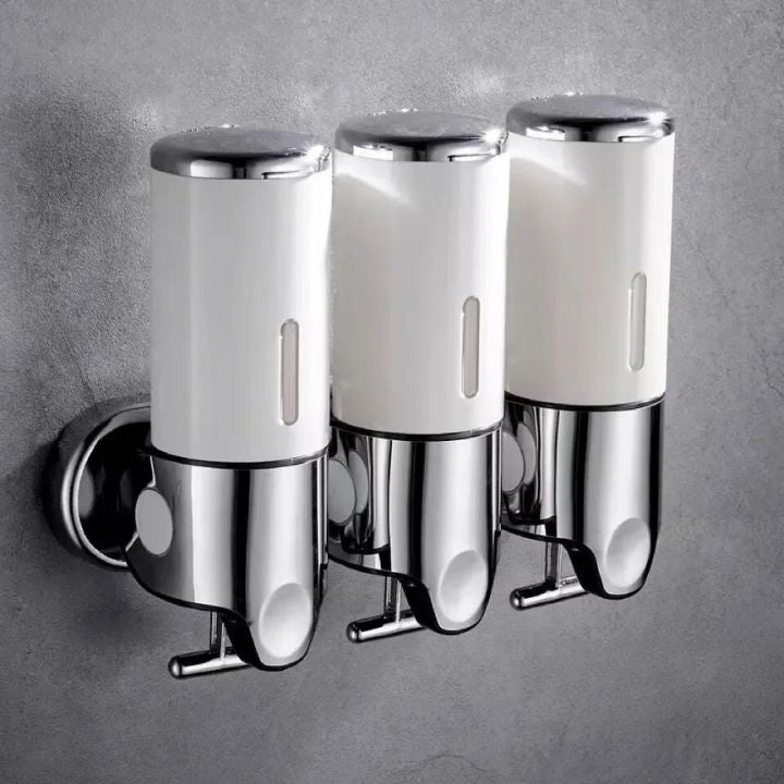 SOAPFORT – Dispensador de jabón de alta calidad, montado en la pared, con un elegante diseño de acero inoxidable