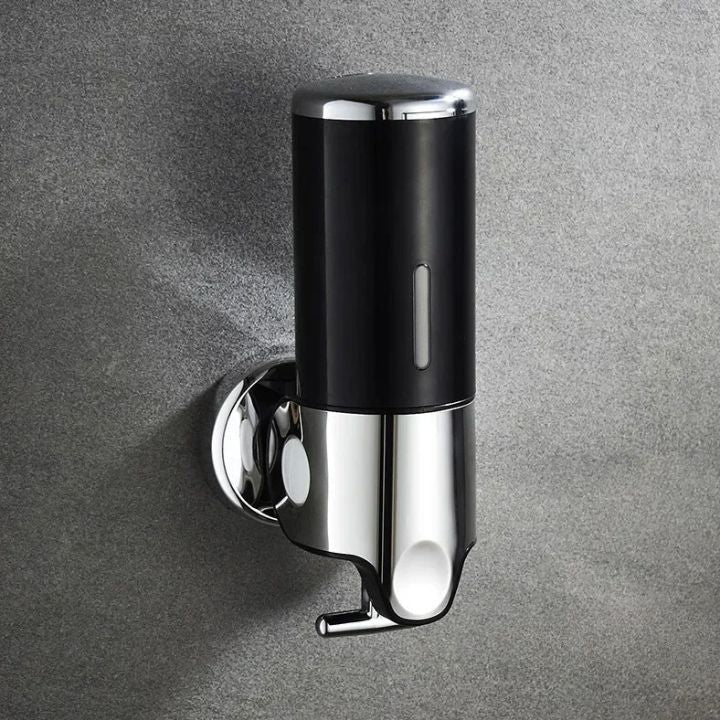 SOAPFORT – Dispensador de jabón de alta calidad, montado en la pared, con un elegante diseño de acero inoxidable