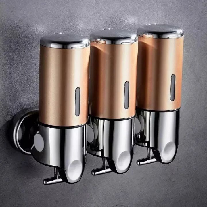 SOAPFORT – Dispensador de jabón de alta calidad, montado en la pared, con un elegante diseño de acero inoxidable
