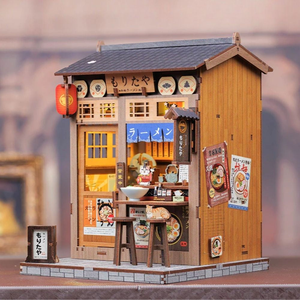 Maqueta Book Nook DIY Restaurante de Ramen de 240 piezas con luz LED