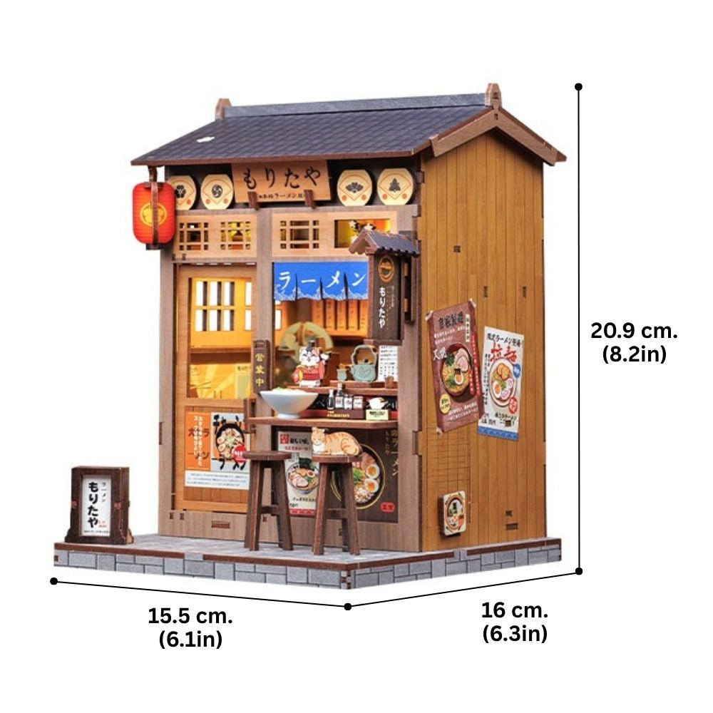 Maqueta Book Nook DIY Restaurante de Ramen de 240 piezas con luz LED