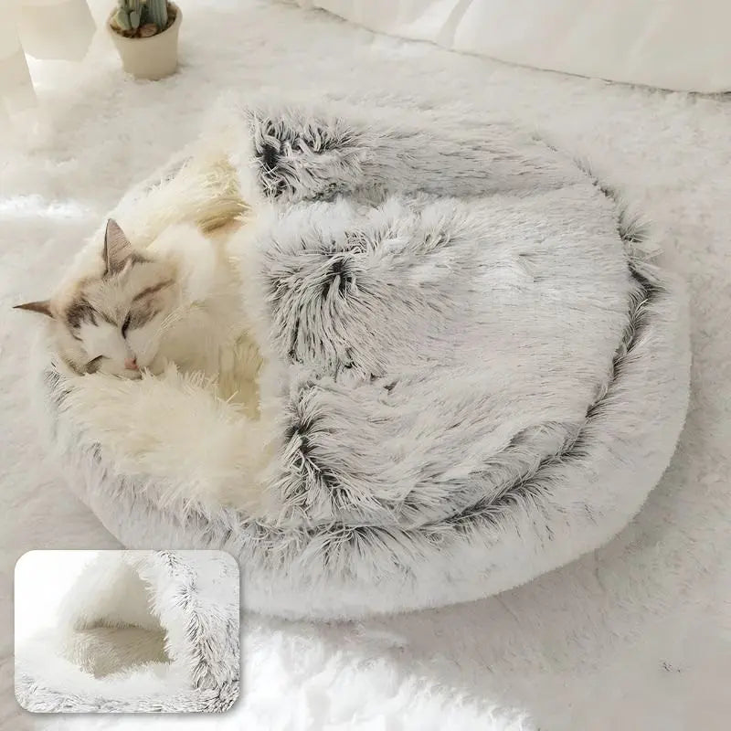 CozyCave™ - Cama de Peluche Suave para Mascotas