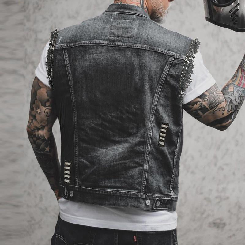 Chaleco de Mezclilla para Hombre | Sin Mangas, Estilo Streetwear