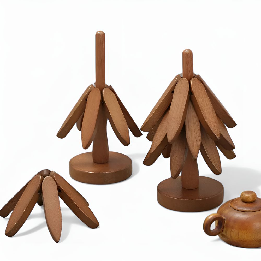 Trivetes de Madera Plegables | Set de 3 Piezas