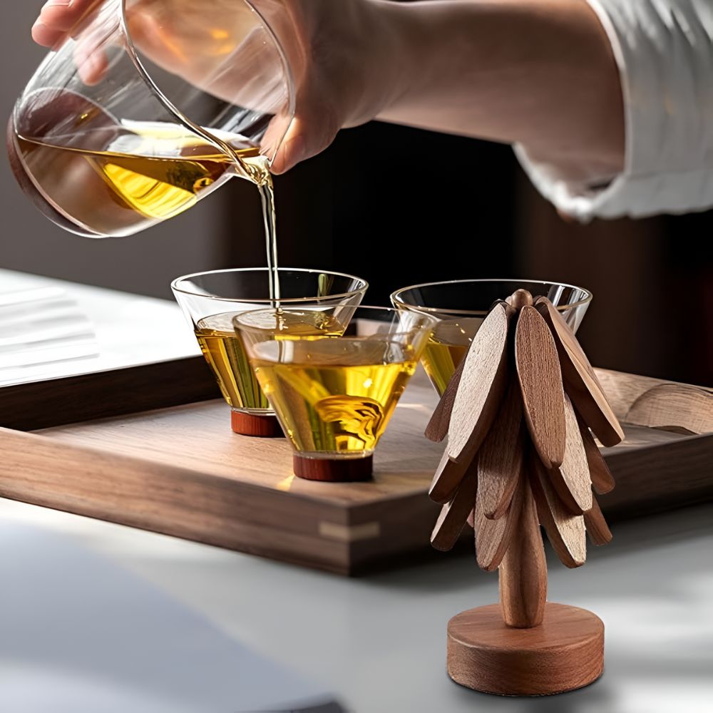 Trivetes de Madera Plegables | Set de 3 Piezas